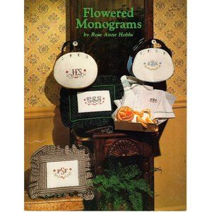 Flowered Monograms Vintage Alphabet Cross Stitch Pattern Leaflet